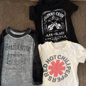 Bundle of infant band t-shirts